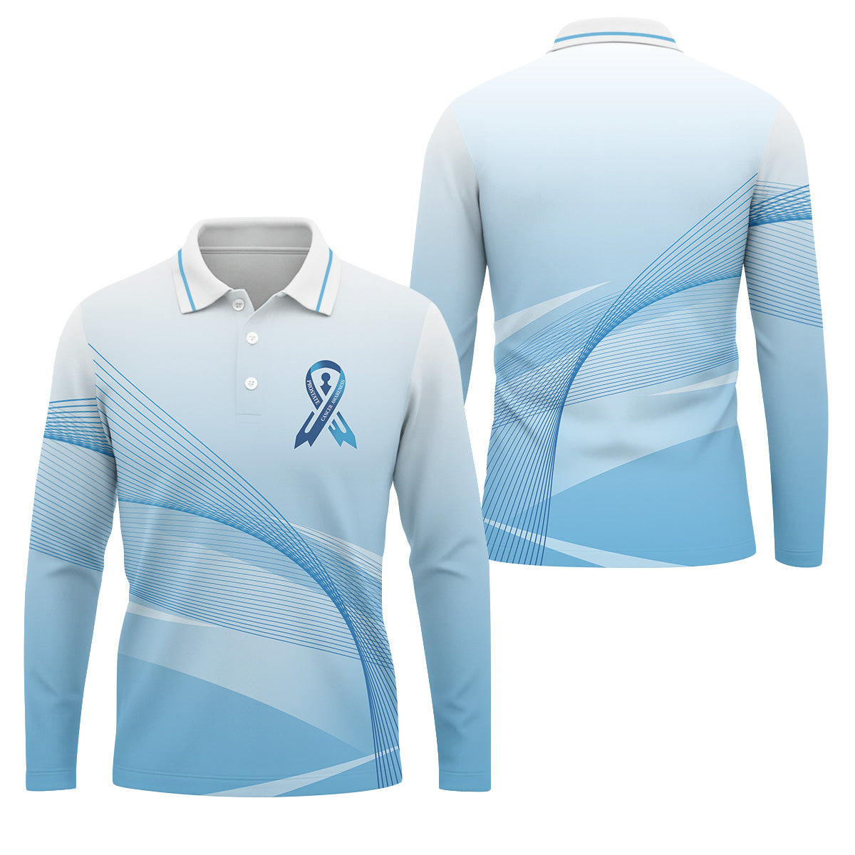 Prostate Cancer Awareness Men's Golf Shirt, Prostate Cancer Survivor Gift, Golf Gift For Men