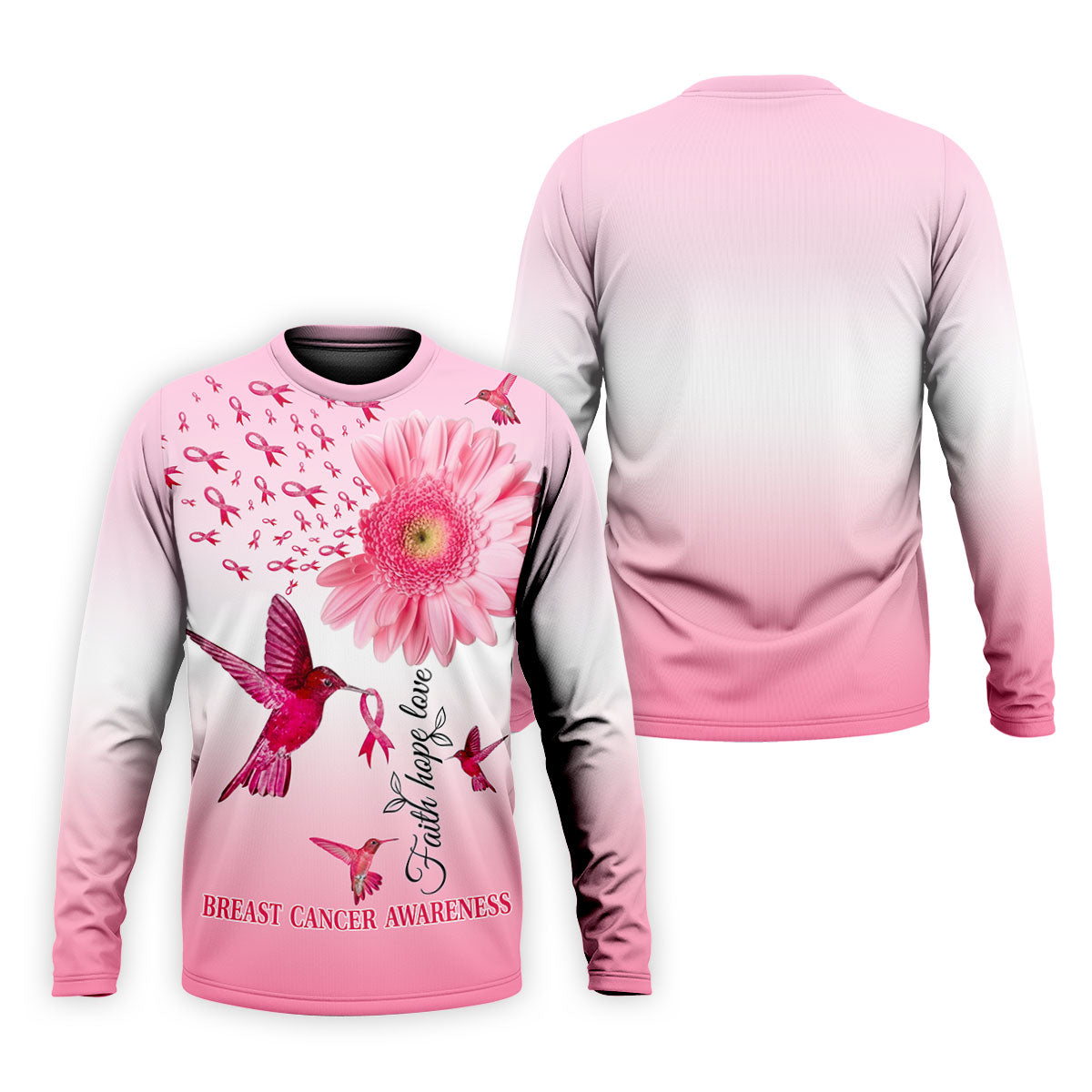 Faith Hope Love Breast Cancer Men's Golf Shirt, Breast Cancer Awareness Shirt, Pink Golf Shirt, Golf Shirts For Men