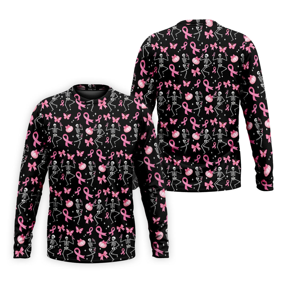 Funny Skeleton Breast Cancer Men's Golf Shirt, Breast Cancer Awareness Shirt, Golf Gift For Men
