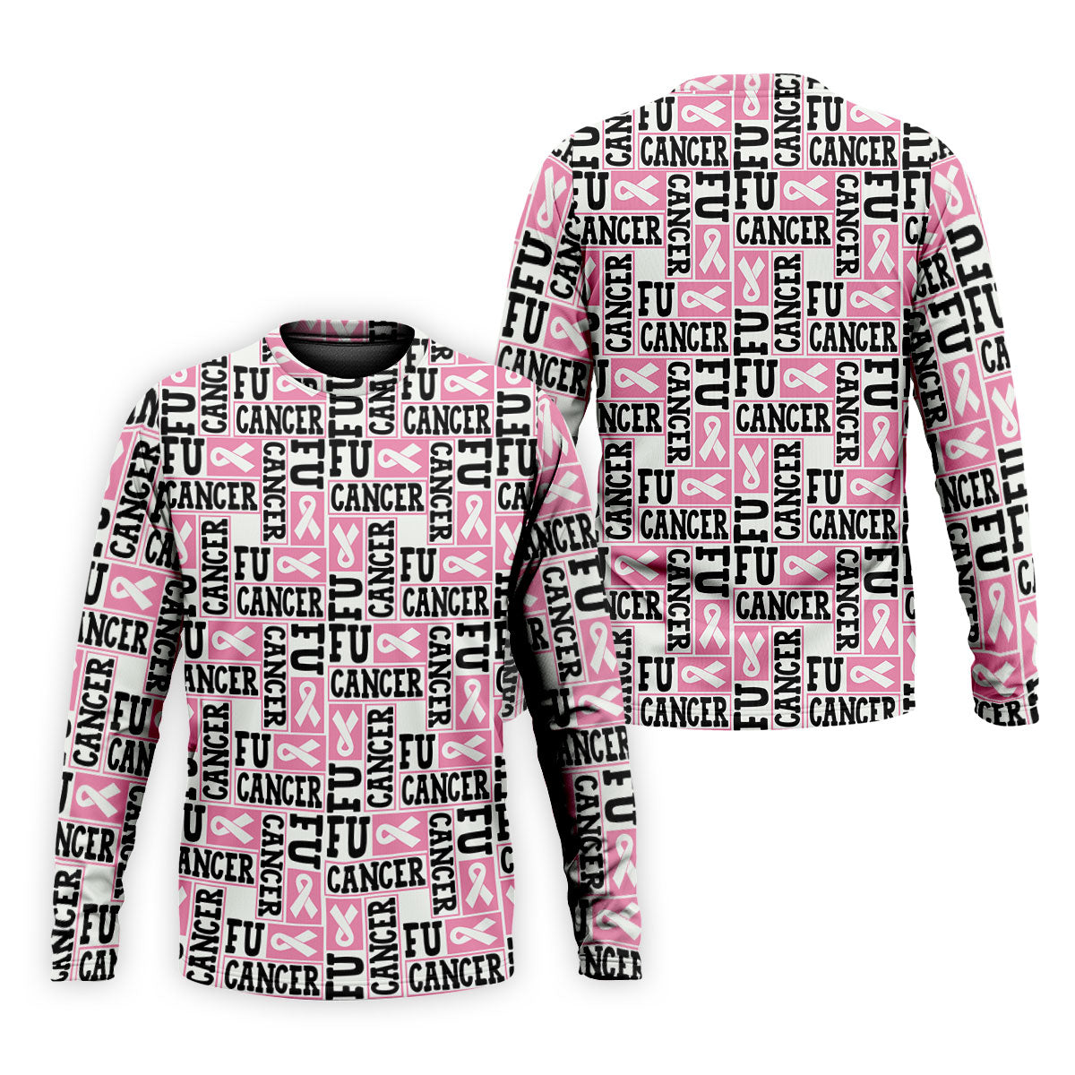 Fu Cancer Funny Men Golf Shirt, Breast Cancer Awareness Shirt, Pink Golf Shirt, Golf Shirts For Men
