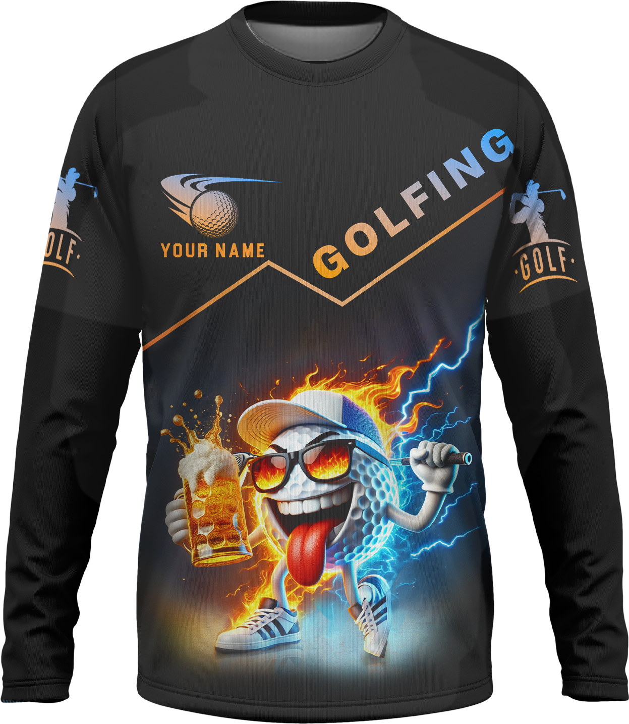 Golf And Beer, Funny Golf Ball Shirt, Custom Men's Golf Polo Shirt, Beer Golf Shirt, Gift For Golfers