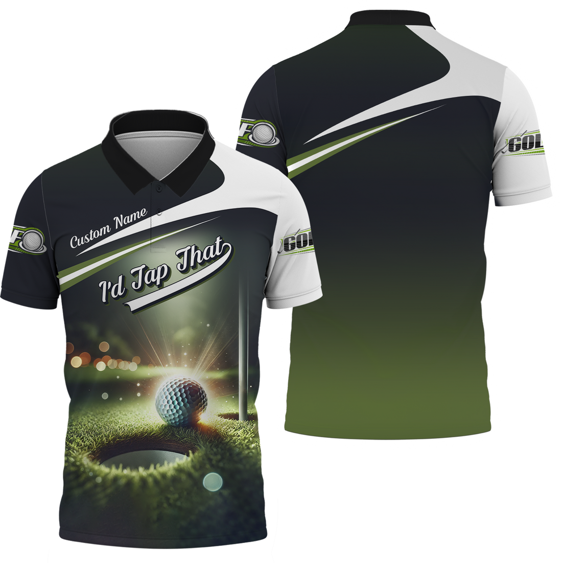 I'd Tap That Custom Men's Golf Polo Shirt, Funny Golf Shirt, Gift For Golfers