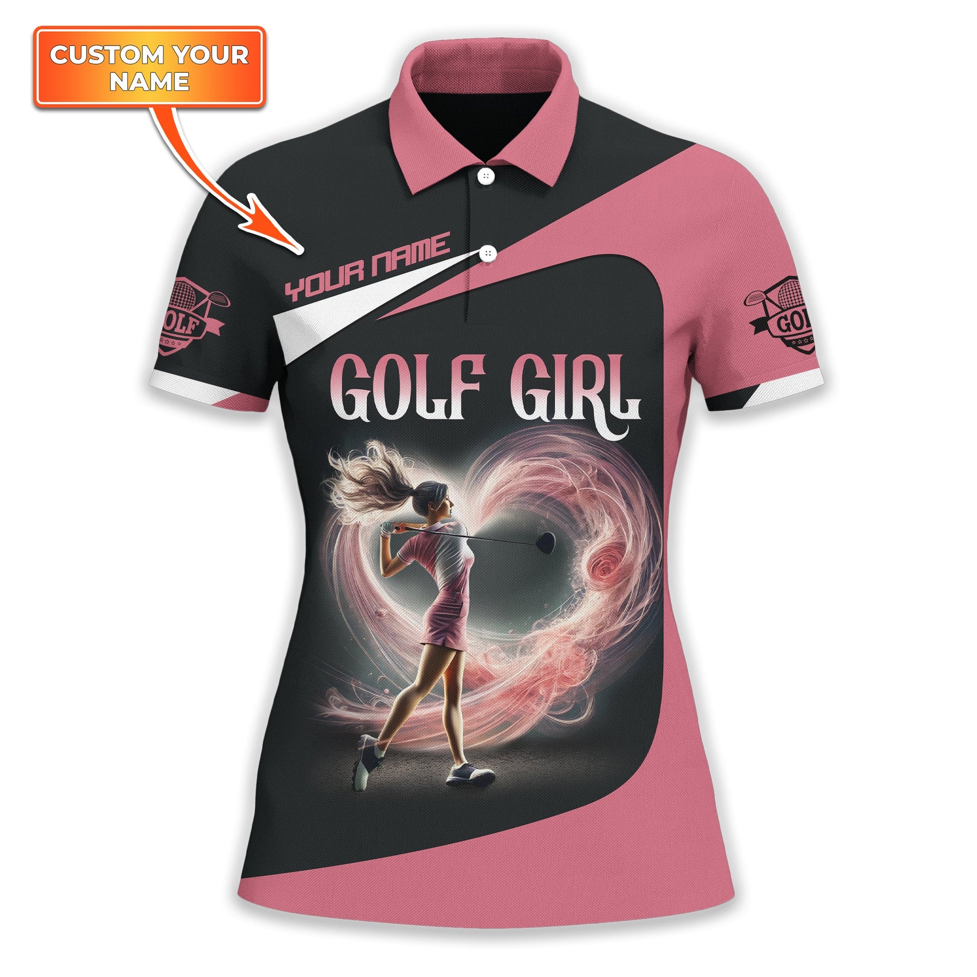 Golf Girl Custom Womens Golf Polo Shirt, Golfing Apparel, Womens Golf Gifts