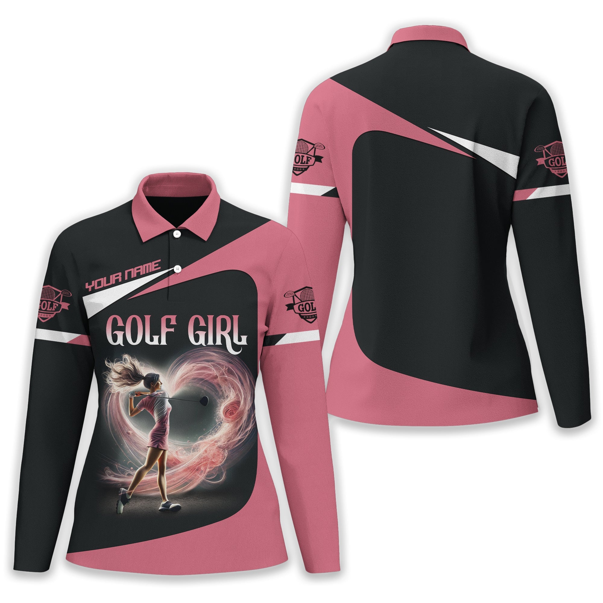 Golf Girl Custom Womens Golf Polo Shirt, Golfing Apparel, Womens Golf Gifts