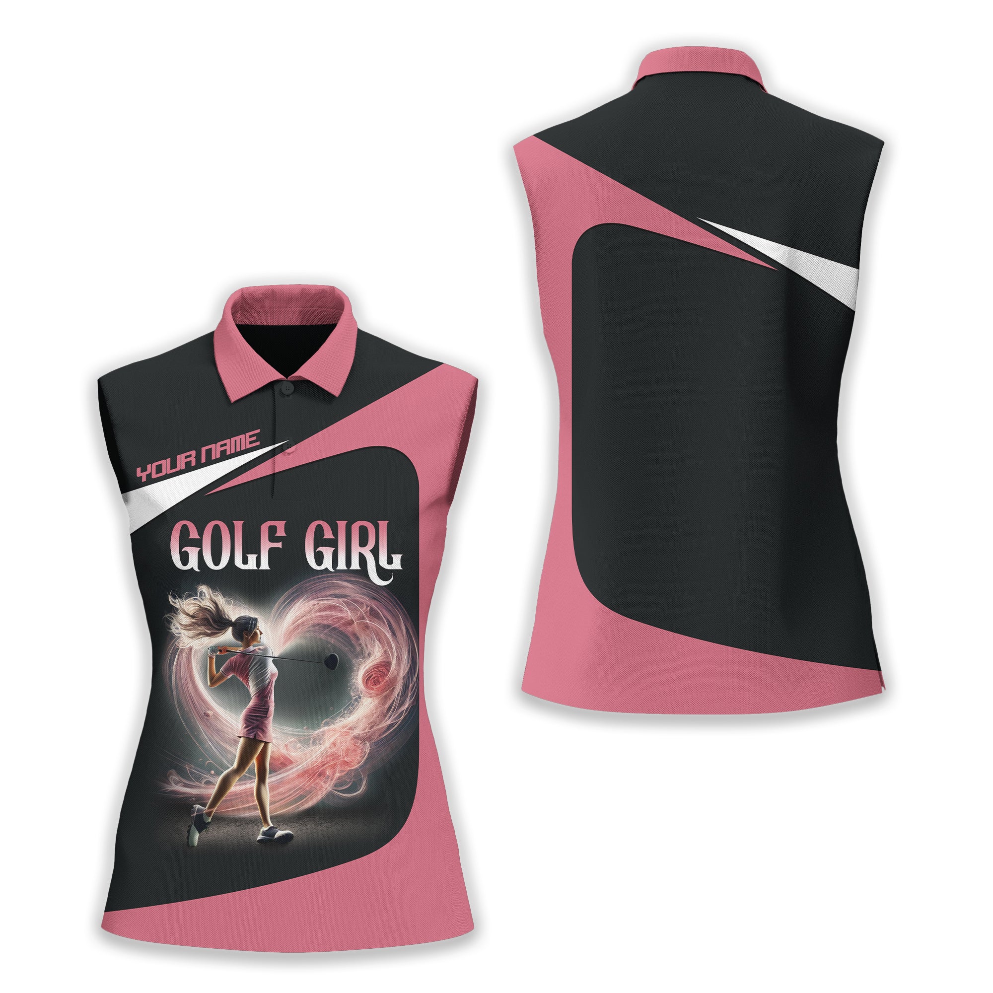 Golf Girl Custom Womens Golf Polo Shirt, Golfing Apparel, Womens Golf Gifts