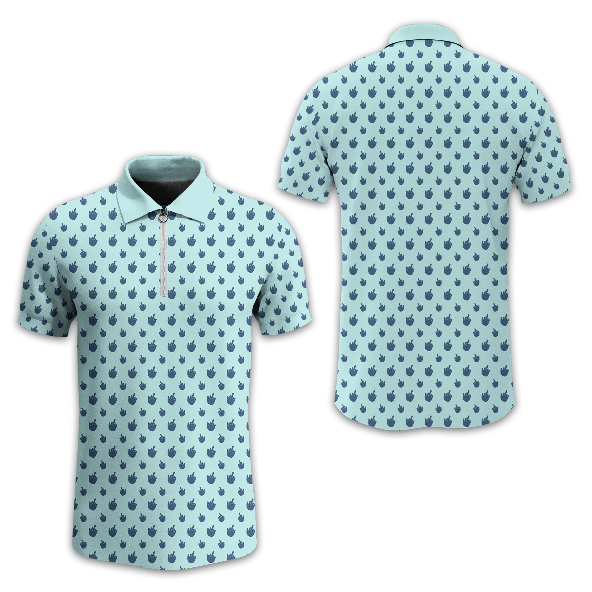 Middle Finger Funny Golf Polo Shirt, Gift For Golfers, Golf Gift For Him
