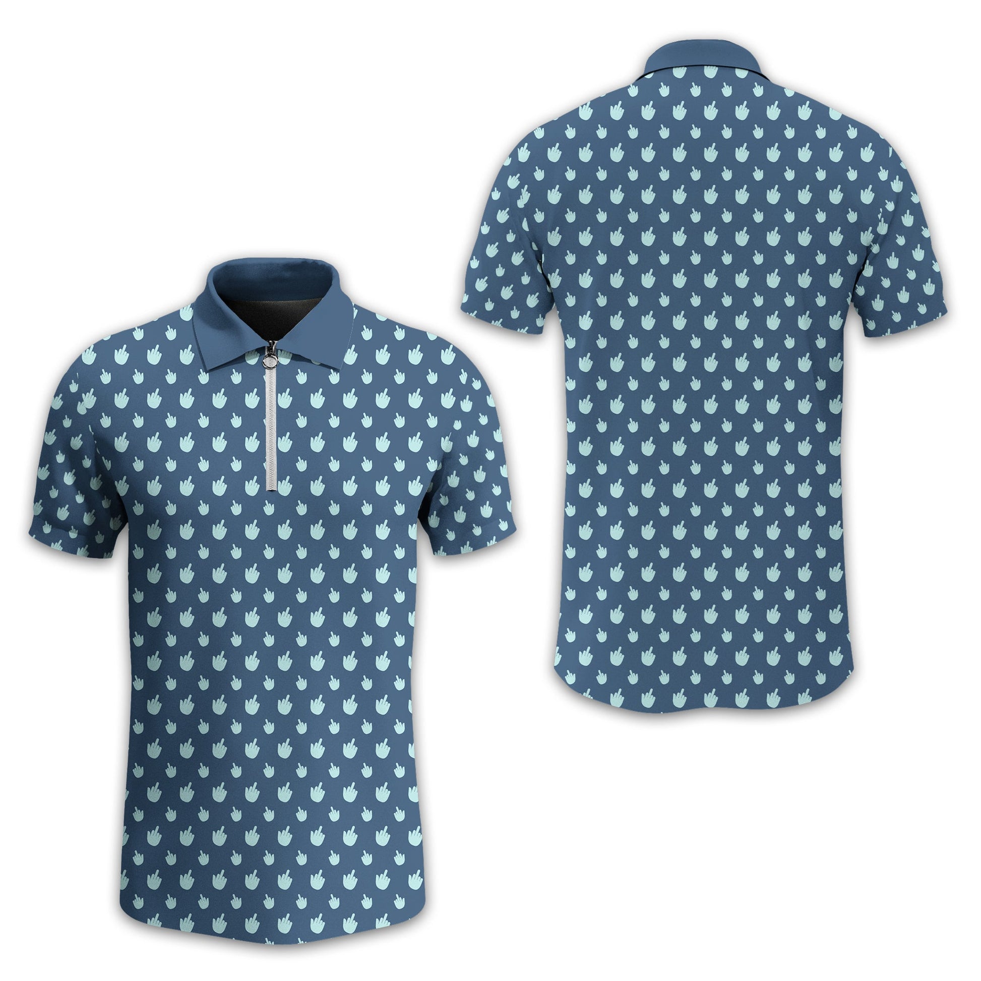 Middle Finger Dirty Absurd Golf Polo Shirt, Fun Golf Shirts For Men, Funny Golf Shirt