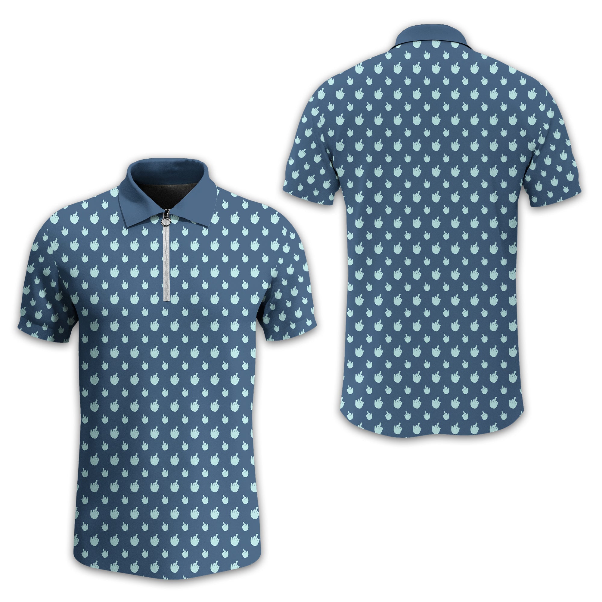 Middle Finger Dirty Absurd Golf Polo Shirt, Fun Golf Shirts For Men, Funny Golf Shirt