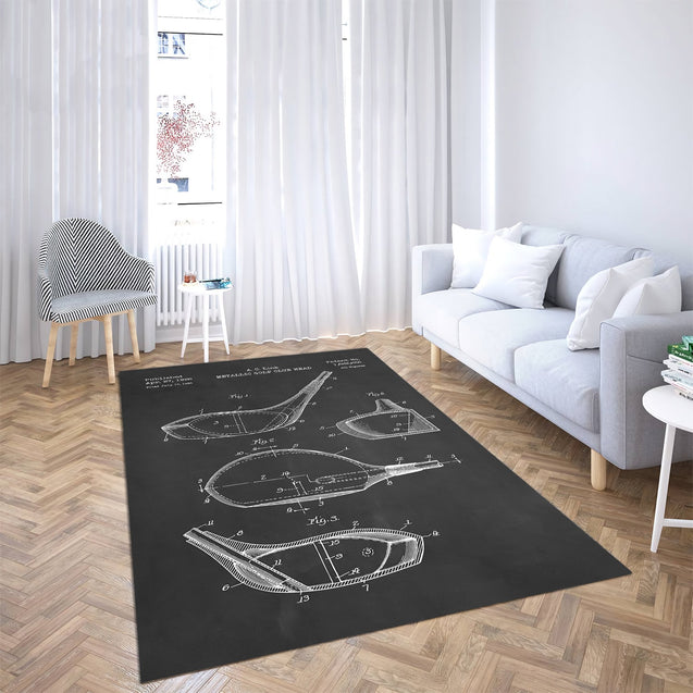 Golf Club Golf Rug, Gift For Golf Lovers, Golf Decor