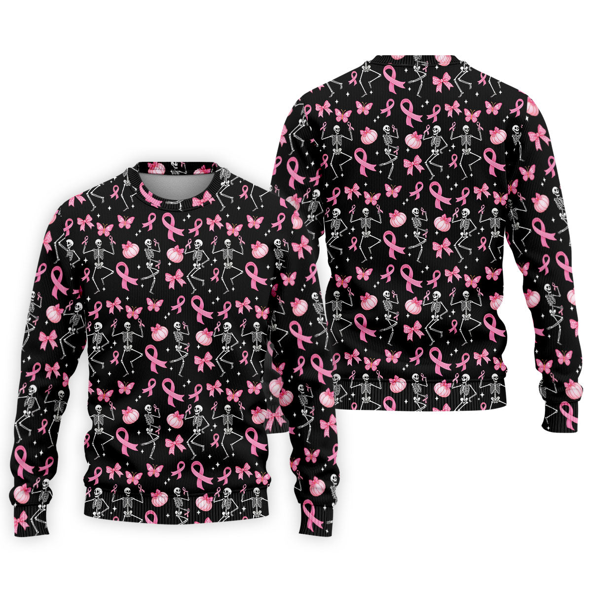 Funny Skeleton Breast Cancer Men's Golf Shirt, Breast Cancer Awareness Shirt, Golf Gift For Men