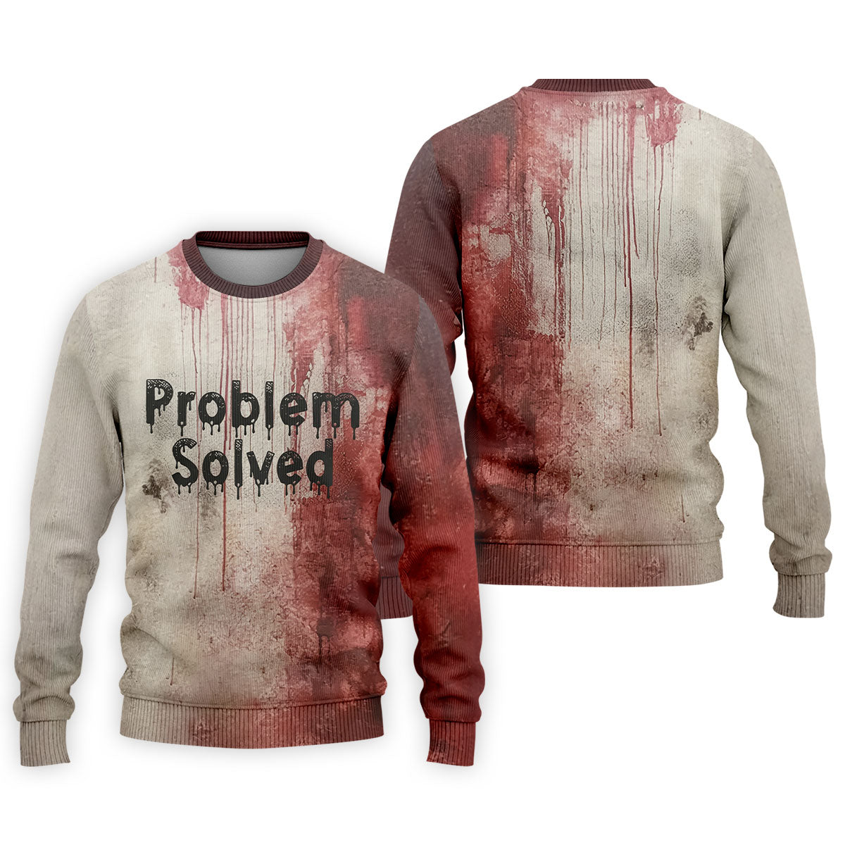 Bloody Problem Solved Men's Golf Shirts, Halloween Golf Shirt, Halloween Theme Shirts, Fun Golf Shirts For Mens