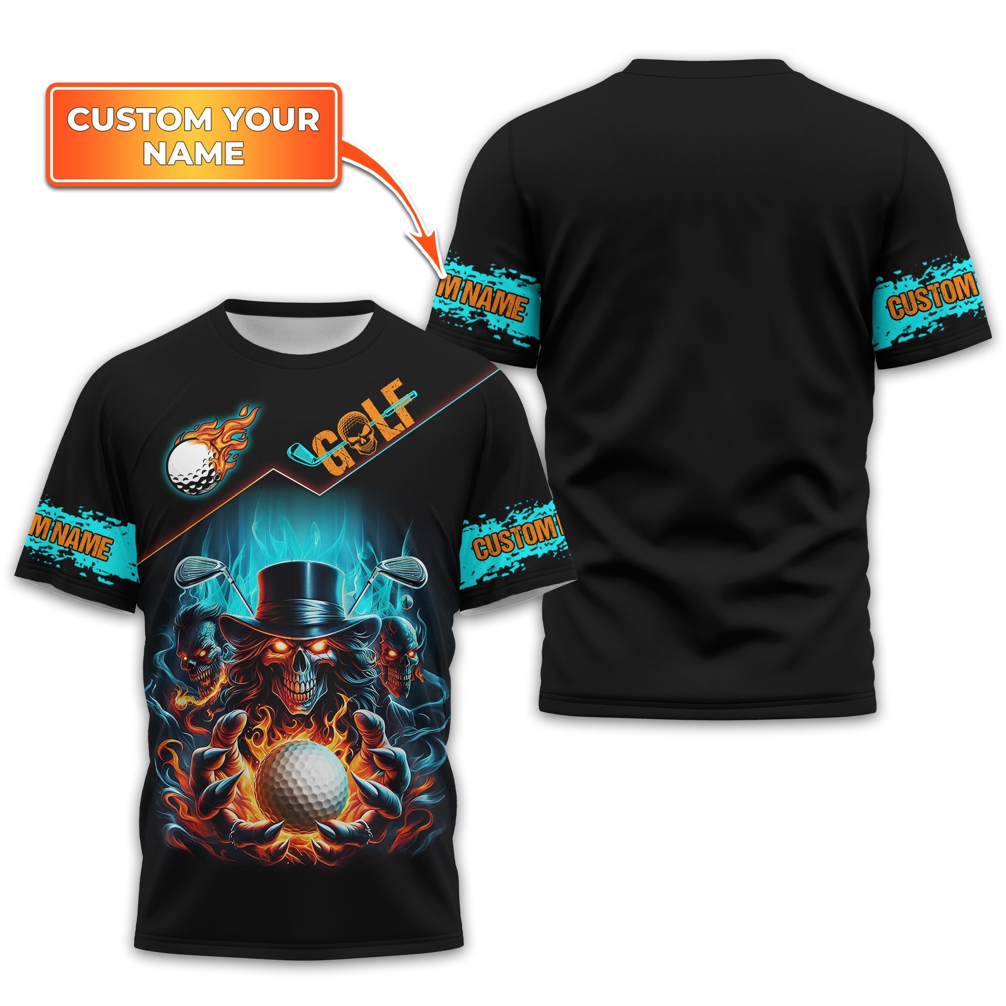Skull Magician Custom Golf Polo Shirts, Gift For Golfers, Golf Gift Ideas