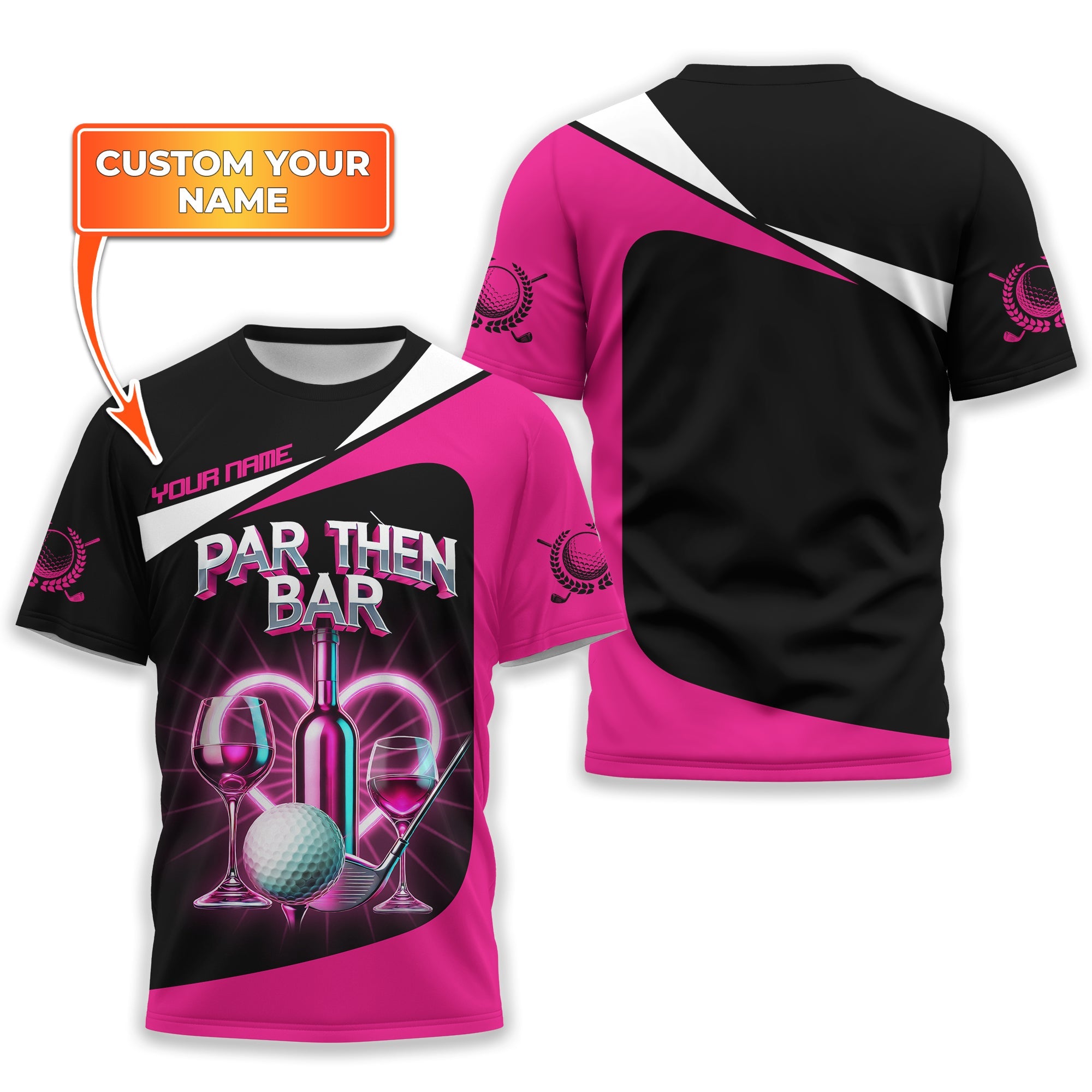 Par Then Bar Custom Womens Golf Polo Shirt, Golfing Apparel, Womens Golf Gifts