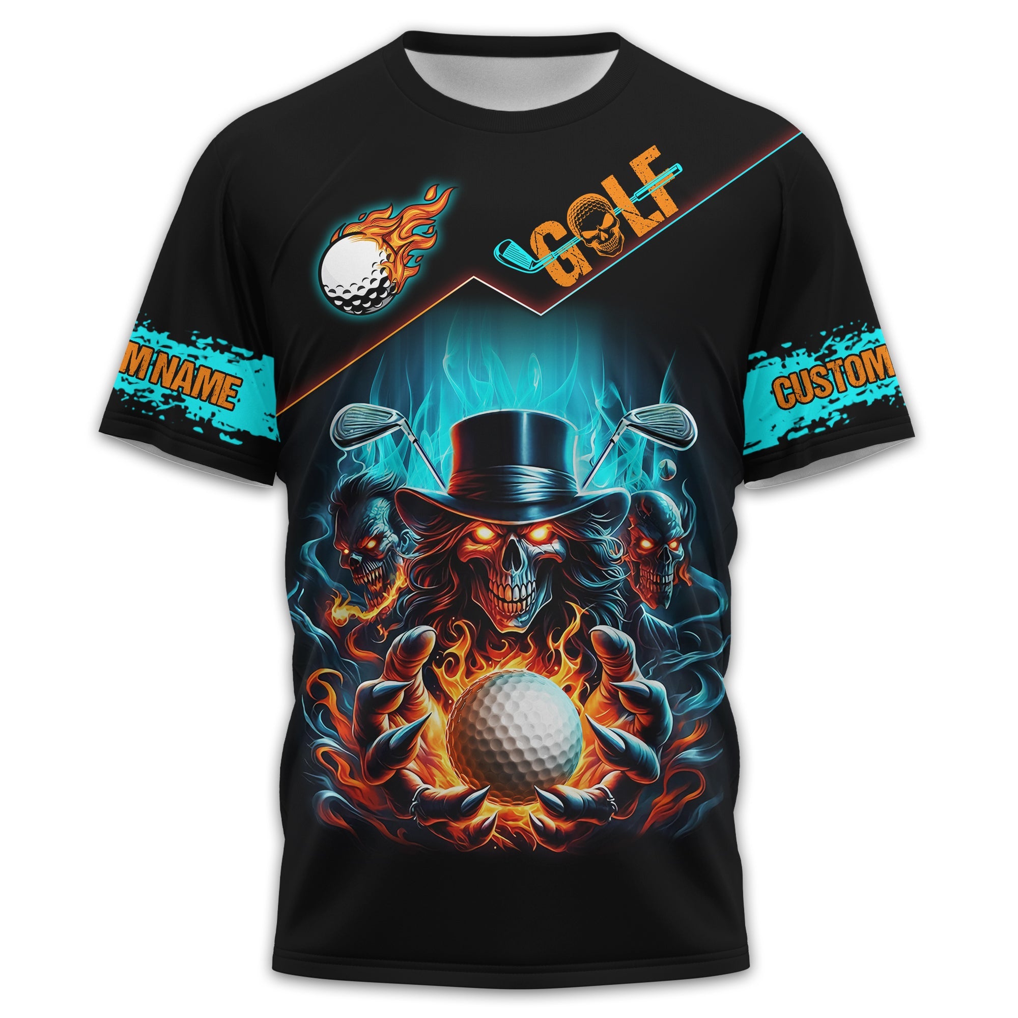 Skull Magician Custom Golf Polo Shirts, Gift For Golfers, Golf Gift Ideas