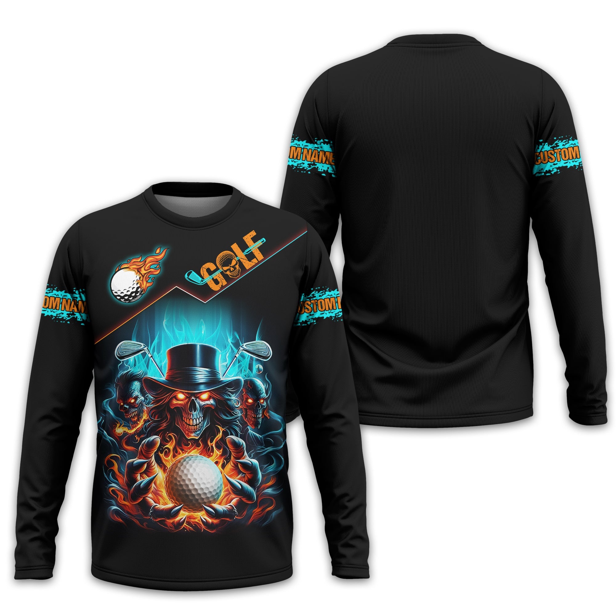 Skull Magician Custom Golf Polo Shirts, Gift For Golfers, Golf Gift Ideas