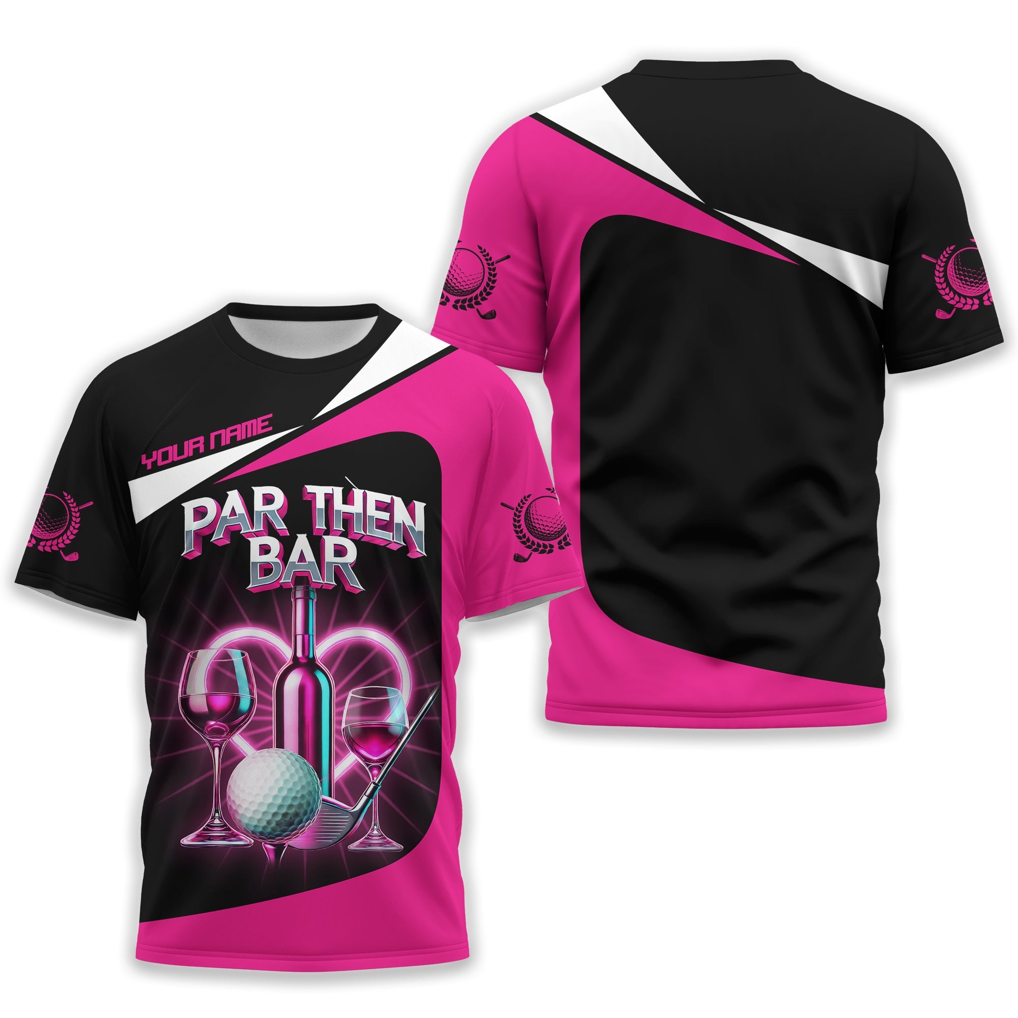 Par Then Bar Custom Womens Golf Polo Shirt, Golfing Apparel, Womens Golf Gifts