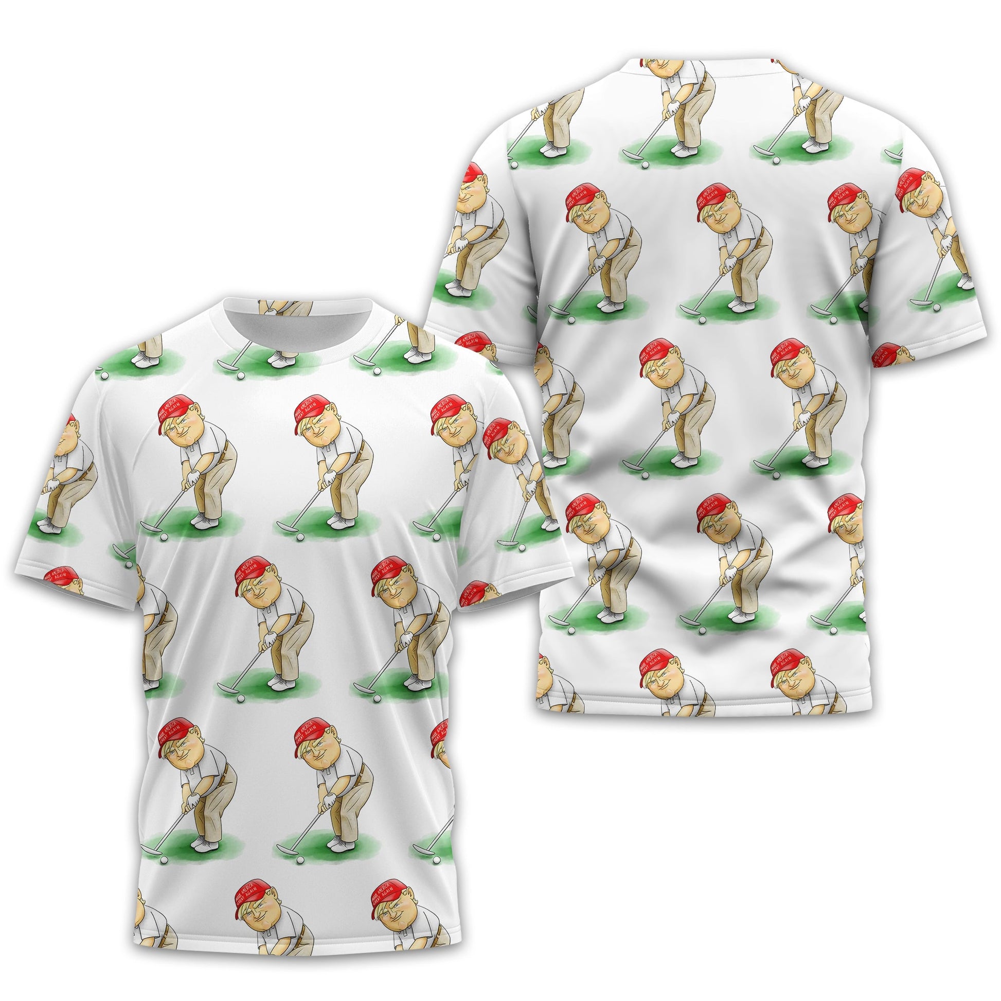 Trump Presidential Men's Golf Polo Shirt, Funny Golf Shirt, Gift For Golfers