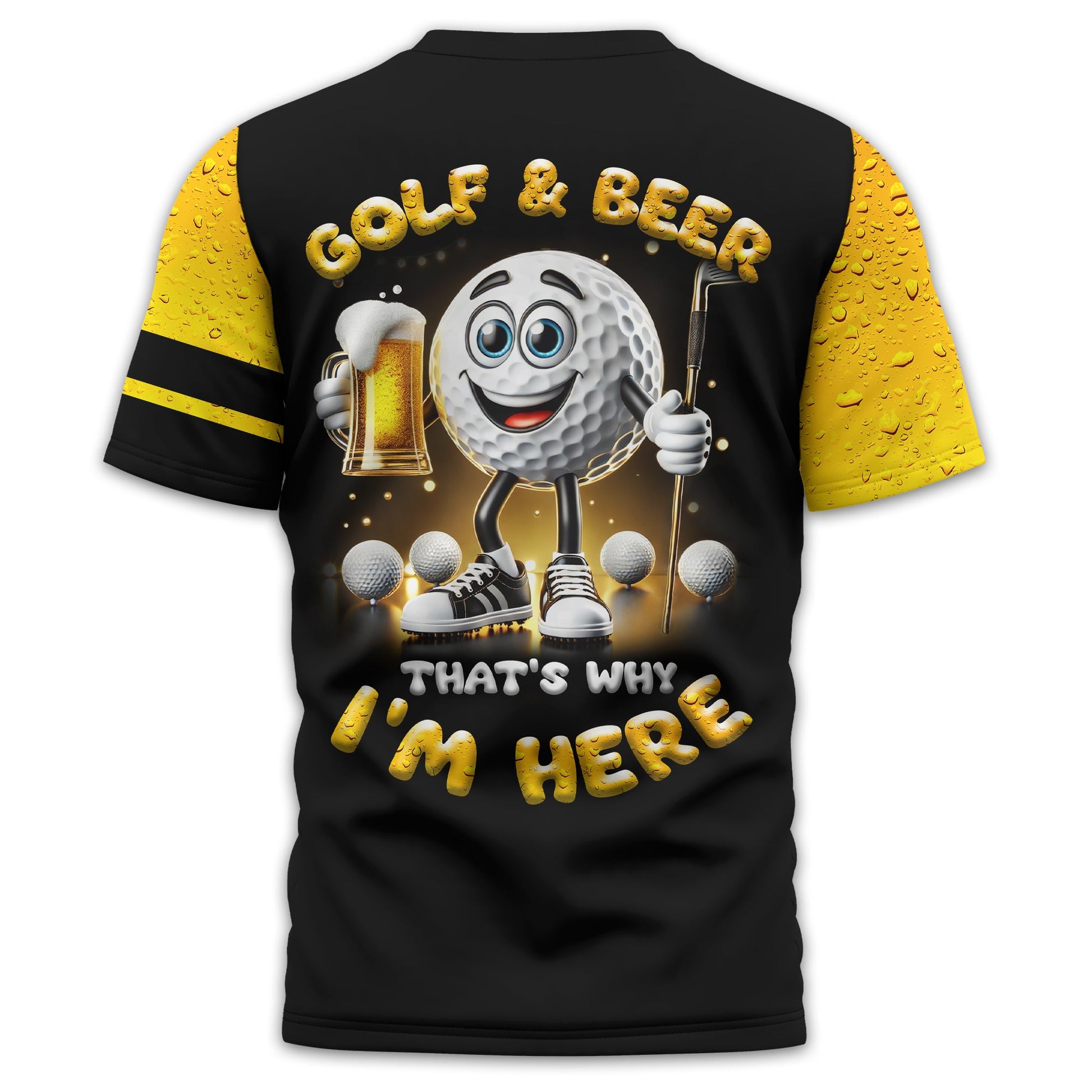 Golf And Beer Personalized Golf Polo Shirt, Golf Shirt, Gift For Golfers