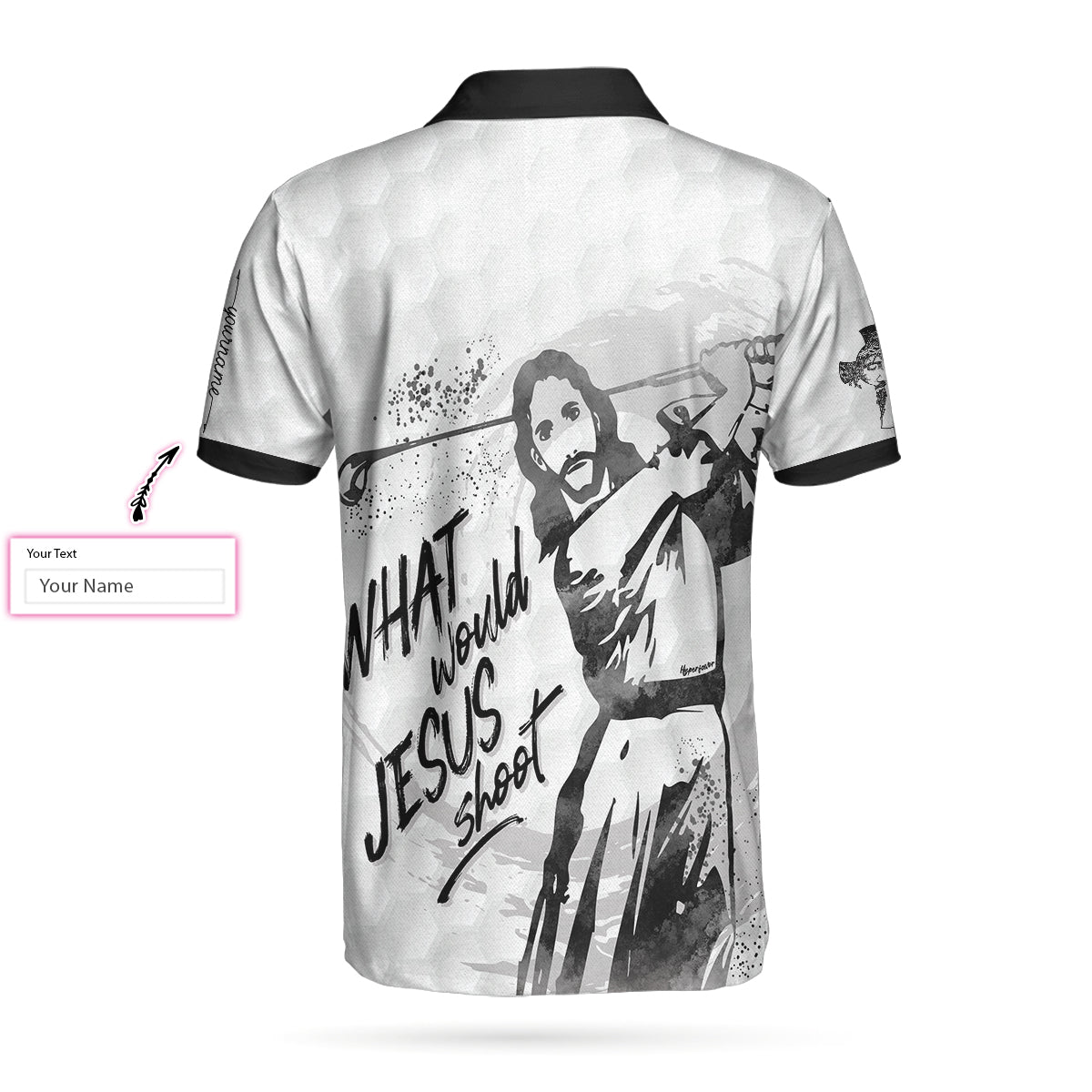 What Would Jesus Shoot Polo Golf Shirt, Golfing Apparel, Golf Clothing, Mens Golf Gift