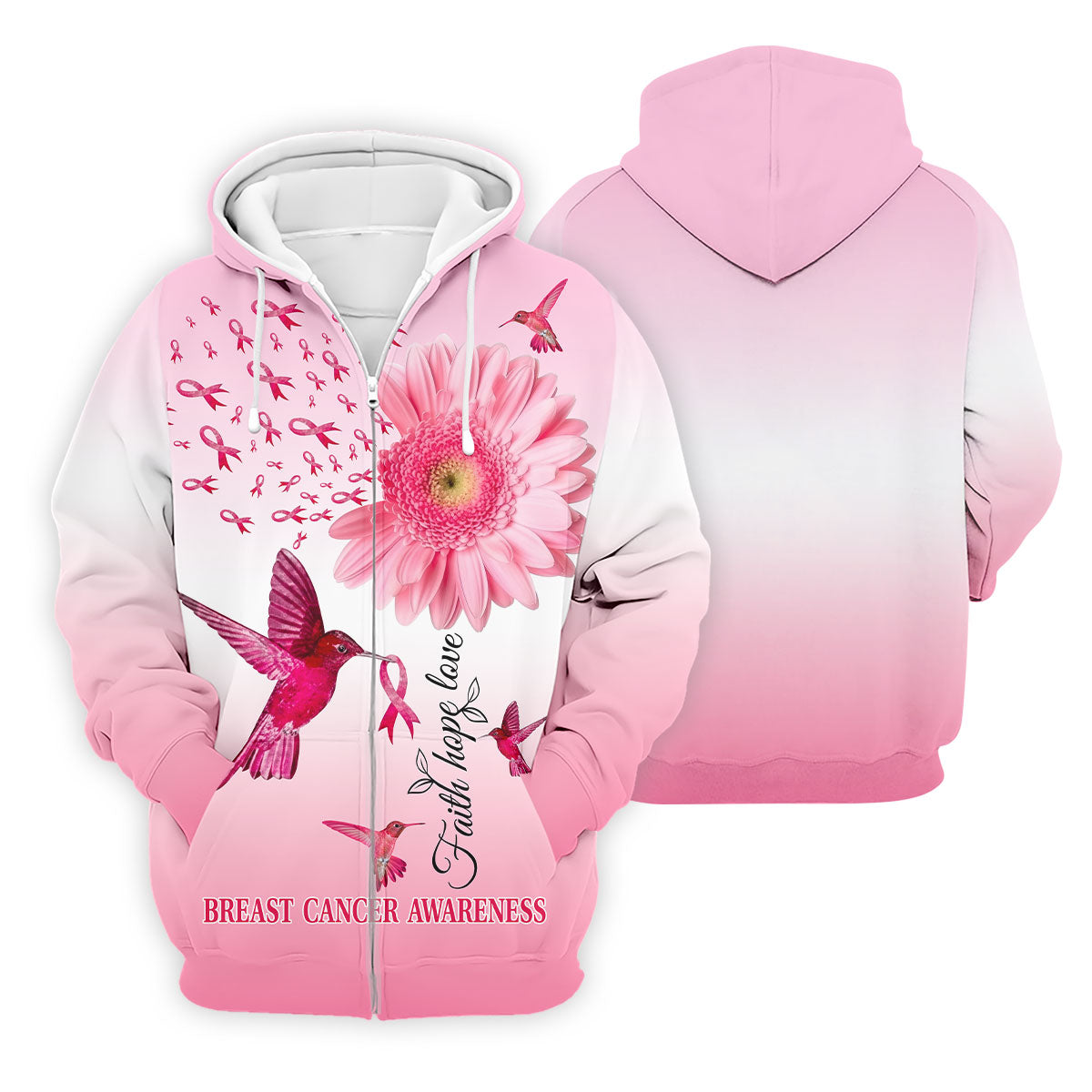 Faith Hope Love Breast Cancer Men's Golf Shirt, Breast Cancer Awareness Shirt, Pink Golf Shirt, Golf Shirts For Men