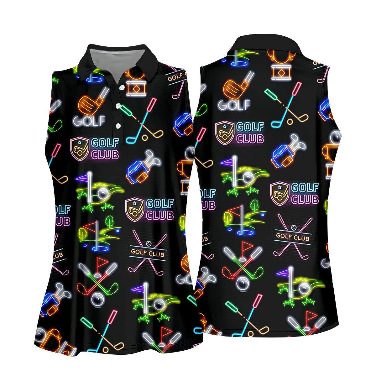 Neon Golf Clubs Golf Shirt, Funny Golf Shirt, Couple Golf Shirt, Matching Golf Shirt, His And Hers Golf Shirts