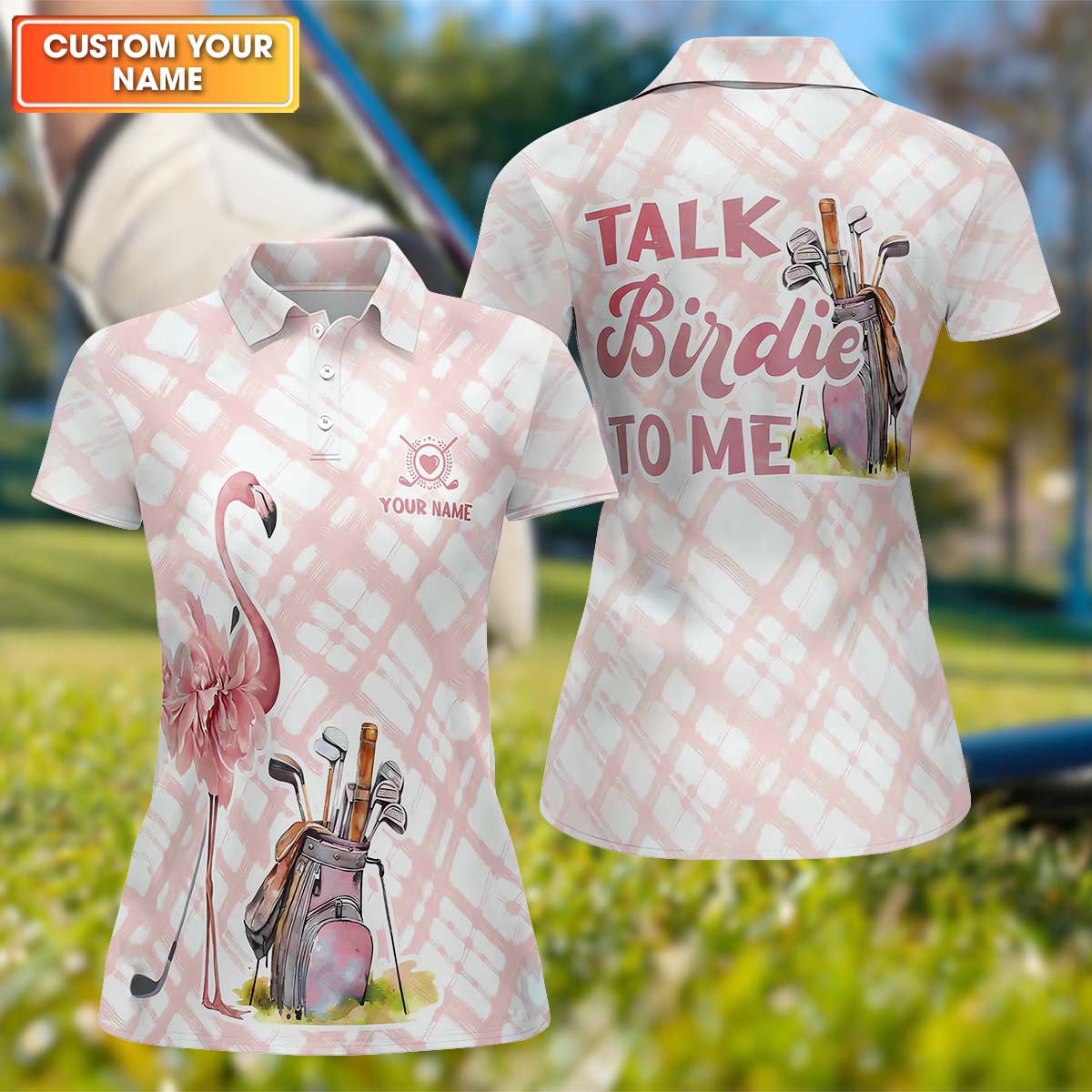 Talk Birdie To Me Womens Golf Polo Shirt, Golfing Apparel, Womens Golf Gifts