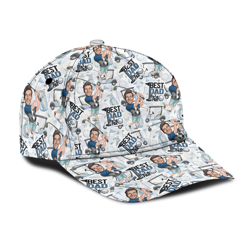 Best Dad By Par Personalized Golf Cap, Gift For Dad, Golf Gift For Men