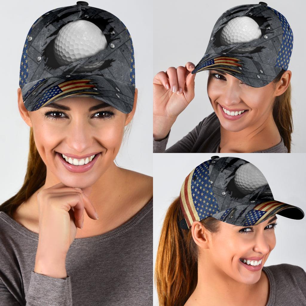 USA Flag Golf Hats Customizable Golf Accessories, Gifts For Golf Players