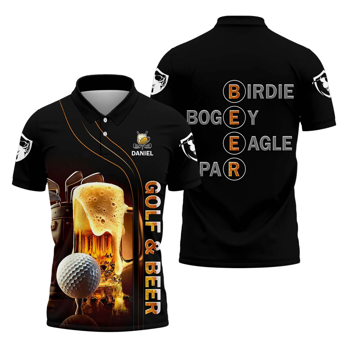 Golf And Beer Men's Golf Shirt, Golf Hawaiian Shirt, Beer Golf Shirt, Fun Golf Shirts For Men, Golf Gifts For Men