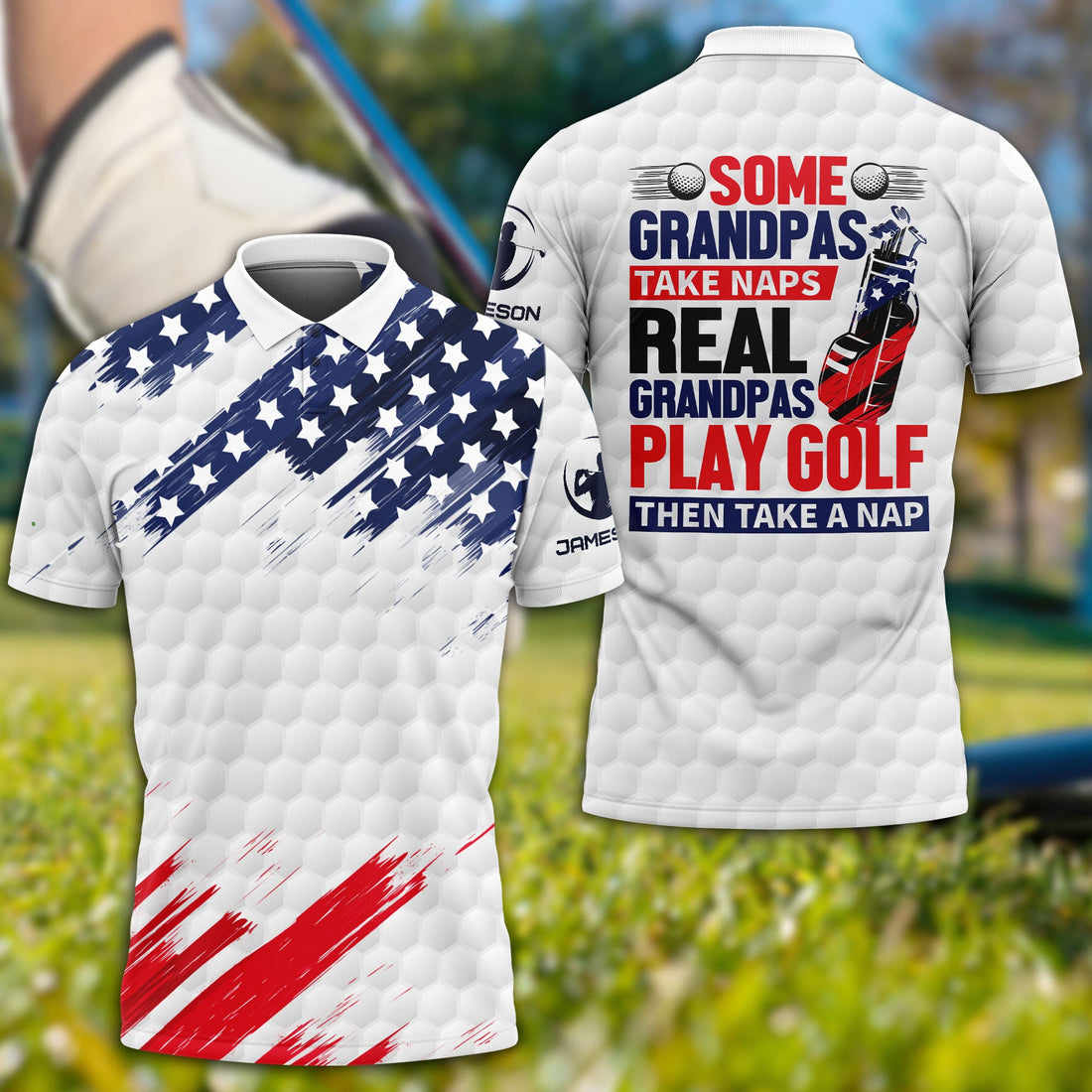 Some Grandpas Take Naps Custom Golf Polo Shirt, Golf Shirt, Gift For Golfers