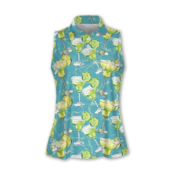 Margarita Golf Shirt For Women, Cocktail Golf Shirt For Women, Womens Sleeveless Golf Shirts