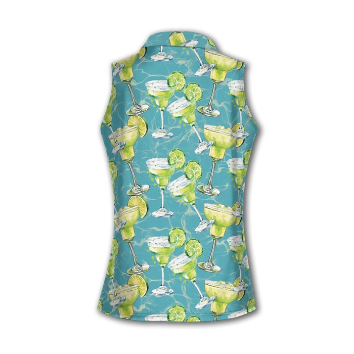 Margarita Golf Shirt For Women, Cocktail Golf Shirt For Women, Womens Sleeveless Golf Shirts